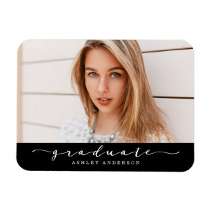 Flexible Magnet photo de graduation noire classique