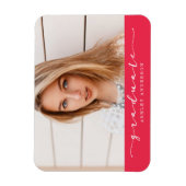 Flexible Magnet photo de graduation rouge classique (Vertical)