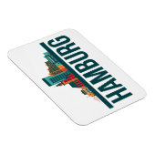 Flexible Magnet photo de Hambourg Allemagne Skyline (Côté Droit)