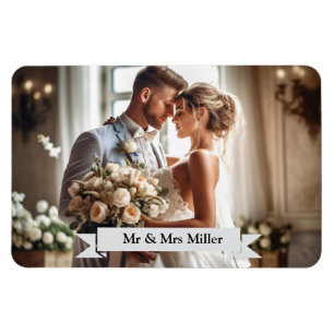 Flexible Magnet photo de mariage personnalisé