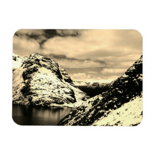 Flexible Magnet Photo de Paysage de Lac de Montagne enneigé