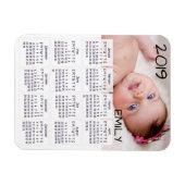 Flexible Magnet photo du calendrier 2019 (Horizontal)