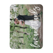 Flexible Magnet photo du Merci Mariage brossé (Vertical)