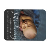 Flexible Magnet photo Faire-part de naissance moderne (Horizontal)