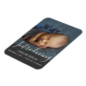 Flexible Magnet photo Faire-part de naissance moderne (Côté Gauche)