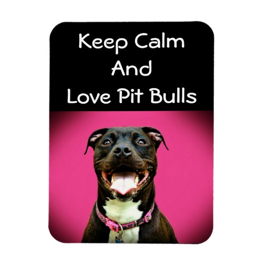 Flexible Magnet photo Pitbull Love (Vertical)
