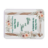 Flexible Magnet photo simple de faire-part de mariage (Horizontal)