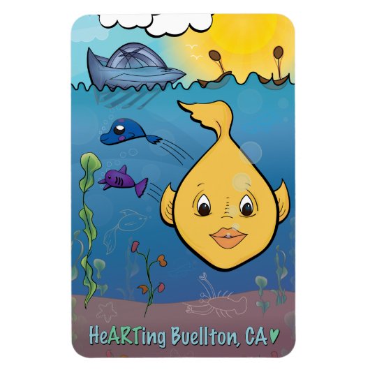 Flexible Magnet - Poisson Goldie - Buellton.Art (Vertical)