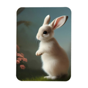 Flexible Magnet Portrait de lapin mignon