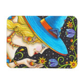 Flexible Magnet Portrait Halloween Vin Sorcière Et Chauve-C (Horizontal)