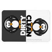 Flexible Magnet pour lave-vaisselle Cute Penguin (Horizontal)