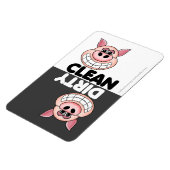 Flexible Magnet pour lave-vaisselle de porc mignon (Côté Gauche)