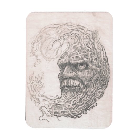 Flexible Magnet Premium de la lune en colère (Vertical)