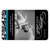 Flexible Magnet Réservez la date Damas classique (Horizontal)