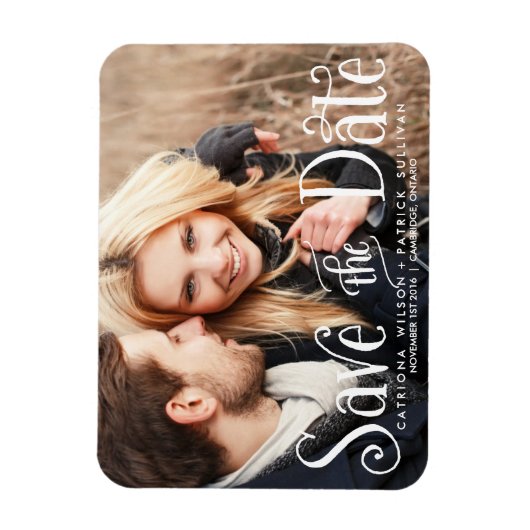 Flexible Magnet Réservez la date de script Whimsical (Vertical)