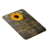 Flexible Magnet Réservez la date de tournesol rustique (Côté Droit)