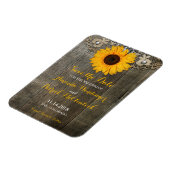 Flexible Magnet Réservez la date de tournesol rustique (Côté Gauche)
