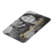 Flexible Magnet Réservez la date moderne Faux Gold (Côté Gauche)