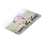 Flexible Magnet Réservez la date photo de script noir (Côté Gauche)