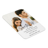 Flexible Magnet Réservez la date photo minimale simple (Côté Droit)