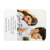 Flexible Magnet Réservez la date photo minimale simple (Horizontal)