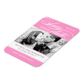 Flexible Magnet Réservez la date rose et blanc (Côté Gauche)