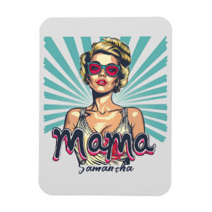 Flexible Magnet Retro Personnalisé Mama Pop Art (7)