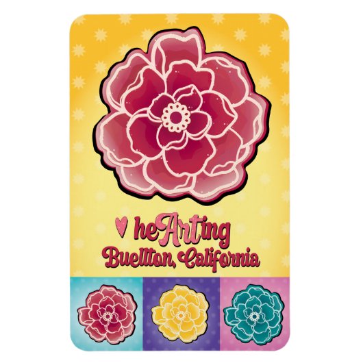 Flexible Magnet - Roses pop - Buellton.Art (Vertical)