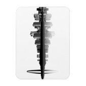 Flexible Magnet Skyline de St. Louis (b/w) (Vertical)