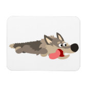 Flexible Magnet souple de loup de caricature de la flotte m (Horizontal)