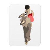 Flexible Magnet souple de loup de caricature de la flotte m (Vertical)