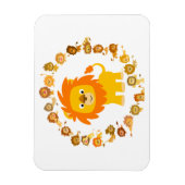 Flexible Magnet souple Lion Mandala Carton mignon (Vertical)