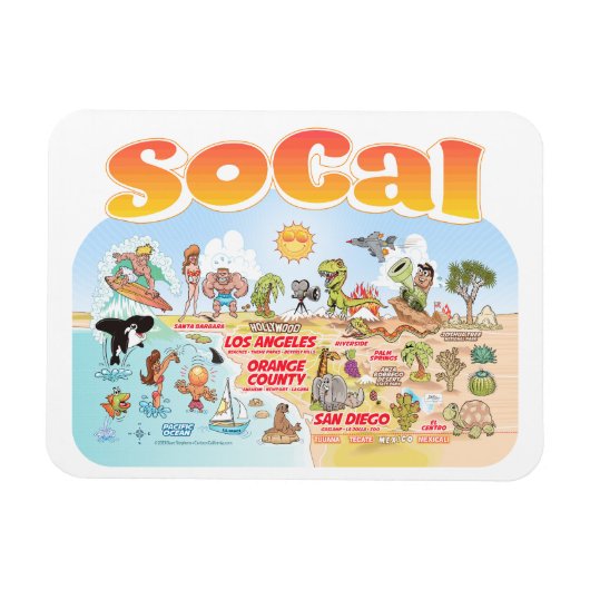 Flexible Magnet souvenir SoCal (Horizontal)