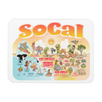 Magnet souvenir SoCal ensoleillé