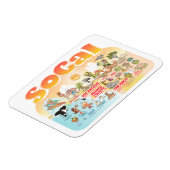 Flexible Magnet souvenir SoCal ensoleillé (Côté Gauche)