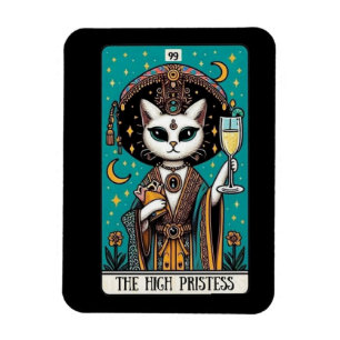 Flexible Magnet Tarot de chatte haute prêtresse