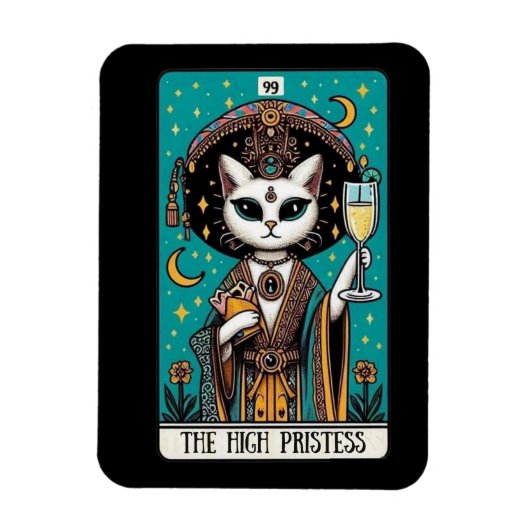 Flexible Magnet Tarot de chatte haute prêtresse (Vertical)