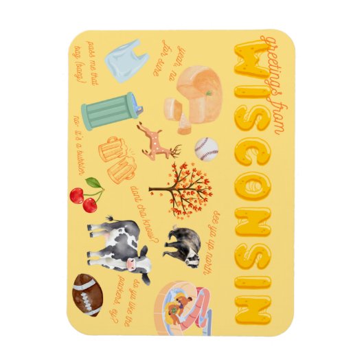 Flexible Magnet Wisconsin (Vertical)