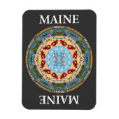 Flexible Maine State Mandala Vinyl Magnet (Vertical)