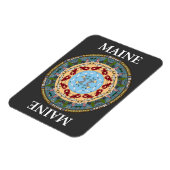 Flexible Maine State Mandala Vinyl Magnet (Côté Gauche)
