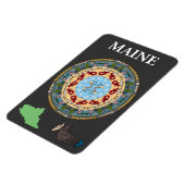 Flexible Maine State Mandala Vinyl Magnet (Côté Gauche)