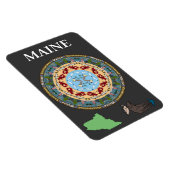 Flexible Maine State Mandala Vinyl Magnet (Côté Droit)