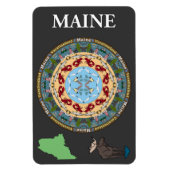 Flexible Maine State Mandala Vinyl Magnet (Vertical)