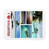 Flexible Maldives - I Love - Magnet (Horizontal)