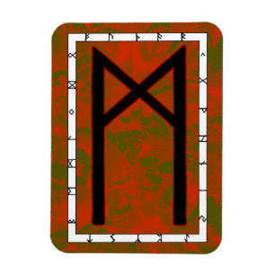 Flexible Mannaz Viking Rune Magnet - Humanité !