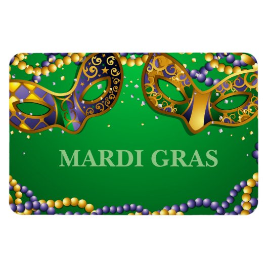 Flexible Mardi Gras Magnet (Horizontal)