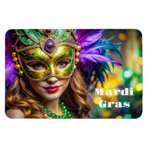 Flexible Mardi Gras Magnet