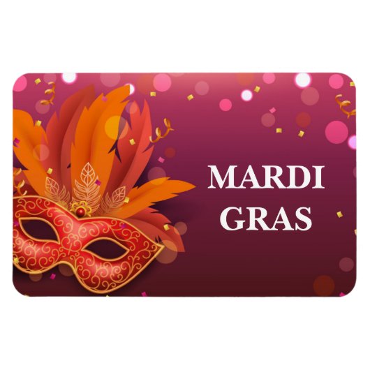 Flexible Mardi Gras Magnet (Horizontal)