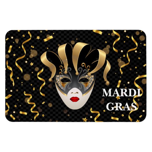 Flexible Mardi Gras Magnet (Horizontal)
