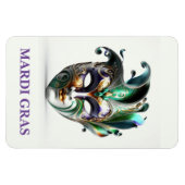 Flexible Mardi Gras Magnet (Horizontal)